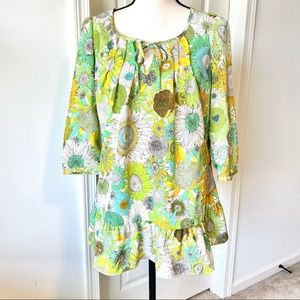 LIBERTY Of LONDON For Target Sunflower Ruffled Hem Blouse—SZ. Small